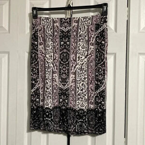Cato purple black & white skirt